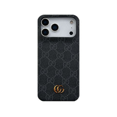 Classic Leather GG iPhone Case For iPhone 17 Series Blue-CJK251023