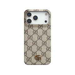 Classic Leather GG iPhone Case For iPhone 17 Series Blue-CJK251023