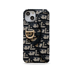 CD iPhone Case With Card Holder Black-BY240112