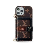 Monogram iPhone Case With Wallet And Strap Black -DL240329