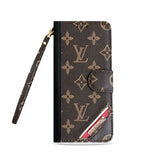 Monogram iPhone Case With Wallet Leather Flip Case with Card Holders-PTK240513