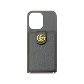 GG iPhone Case With Wallet And Strap Black -SXK240513