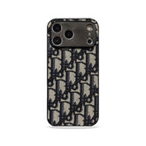 Leather CD iPhone Case With Lens Protection For iPhone 17 Series Black-QBS251023