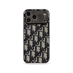 Leather CD iPhone Case With Lens Protection For iPhone 17 Series Black-QBS251023