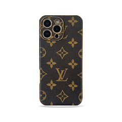 Stylish Leather Monogram iPhone Case -GELV050