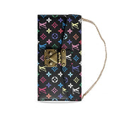 Leather Folio Monogram iPhone Case With Card Holder And Crossbody Chain-GEMTY003