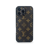 Premium Leather Monogram Magnetic iPhone Caseļ¼Compatible With Magsafeļ¼-GELV061