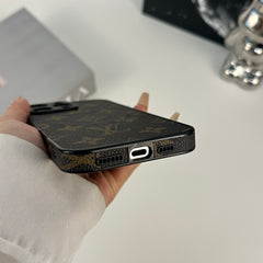 Premium Leather Monogram Magnetic iPhone Case(Compatible With Magsafe)-GELV061