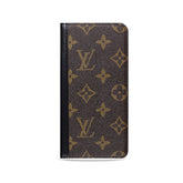Folding Leather Monogram iPhone Case with Card and Cash Slots Big Printing-GEHYL002
