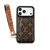 Luxury Monogram iPhone Case With Wallet And Strap For iPhone 17 Series-GELV157