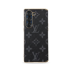 Classic Leather Monogram Samsung Galaxy Z Fold Series Case-GELV106