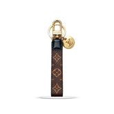 Monogram Wristlet Key Ring With Pendant-GELV210