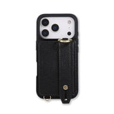 iPhone Case With Card Holder And Strap(With Holder)Black -BC25036