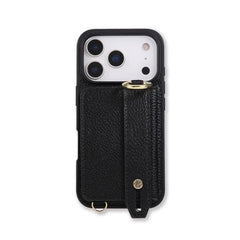 iPhone Case With Card Holder And Strap(With Holder)Black -BC25036