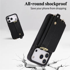 iPhone Case With Card Holder And Strap(With Holder)Black -BC25036