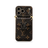 High-quality Monogram iPhone Case With Card Wallet And Strap For iPhone 17 Series-GELV163