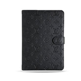 Luxury Leather Monogram iPad Case Black Printing-GELV126