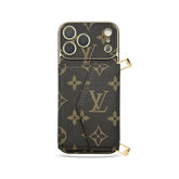 High-quality Monogram iPhone Case With Wallet And Crossbody Strap For iPhone 17 Series-GELV144