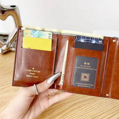 Monogram Leather Card Wallet-GELV200