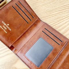 Monogram Leather Card Wallet-GELV200
