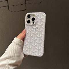 Leather GD iPhone Case White-XKK250905