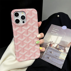 Leather GD iPhone Case Pink-XKK250905