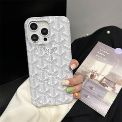 Leather GD iPhone Case White-XKK250905
