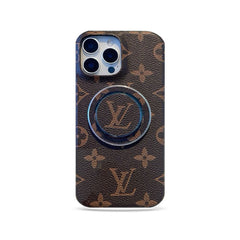 Classic Monogram iPhone Case With Holder Big Printing（Compatible With Magsafe）