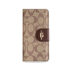 CH  iPhone Case  Leather Flip Case with Card Holder Brown-PTK241622