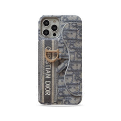CD iPhone Case With Card Holder Gray-KKY240115