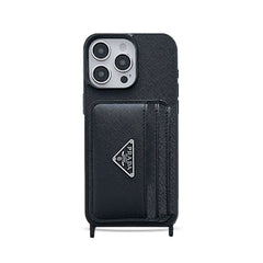 PR Case With Card Holder For iPhone Black-XFK241537