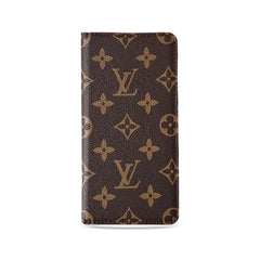 Folio Leather Monogram iPhone Case With Card Holder and Coin Pocket-PTK241608