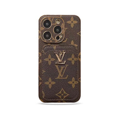 Classic Monogram iPhone Case With Card Holder -Big printing-CHD231124