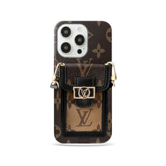 Monogram Dauphine iPhone Case With Card Holder And Strap Black -LQK240329