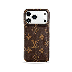 Leather Monogram iPhone Case With Wallet For iPhone 17 Series-GELV154