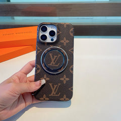 Classic Monogram iPhone Case With Holder Big Printing（Compatible With Magsafe）