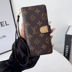 Flip Wallet Case for iPhone with Card Slots and Zipper Pocket-GELB003