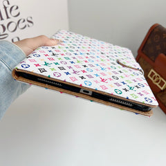 Refined Leather Monogram  iPad Case Small Printing-GELV127