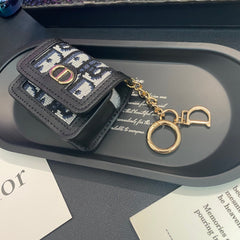 Premium Leather CD AirPods Cases Black-GECD142