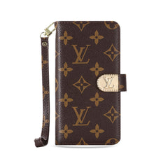 Flip Wallet Case for iPhone with Card Slots and Zipper Pocket-GELB003