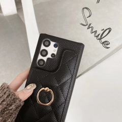 Samsung Phone Case With Card Holder And Strap ( Mirror )-BC25010