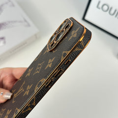 Stylish Leather Monogram iPhone Case -GELV050