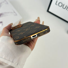 Stylish Leather Monogram iPhone Case -GELV050