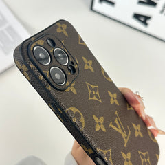 Classic Leather Monogram iPhone Case -GELV053