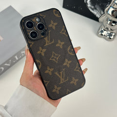 Premium Leather Monogram Magnetic iPhone Case（Compatible With Magsafe）-GELV061