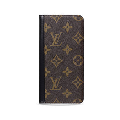 Folding Leather Monogram iPhone Case with Card and Cash Slots Big Printing-GEHYL002