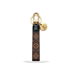 Monogram Wristlet Key Ring With Pendant-GELV210