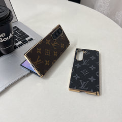 Classic Leather Monogram Samsung Galaxy Z Fold Series Case-GELV106