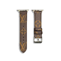 Luxury Leather Monogram Apple Watch Band Big Printing-GELV119