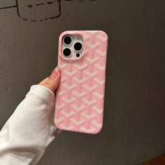 Leather GD iPhone Case Pink-XKK250905